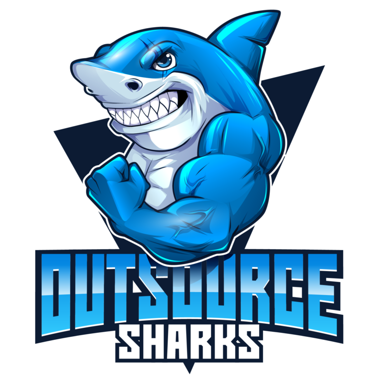 blue Outsource Sharks logo