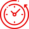 red icon clock